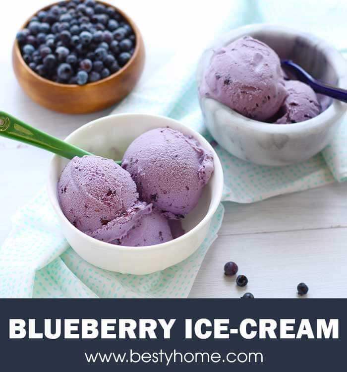 Blueberry ice-cream