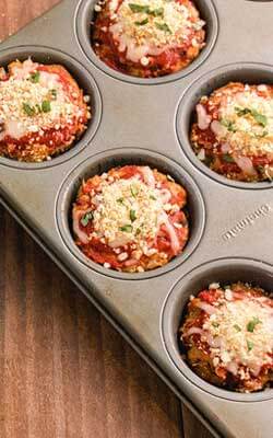 Chicken Parm Meatloaf Minis