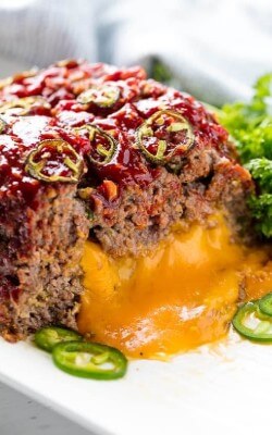 Jalapeno Cheddar Stuffed Meatloaf