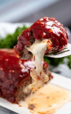 Mozzarella Stuffed Meatloaf