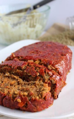 Mushroom Lentil Meatloaf