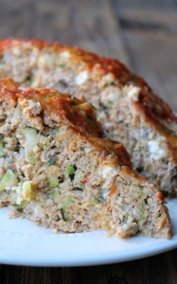 Turkey Meatloaf with Zucchini and Feta