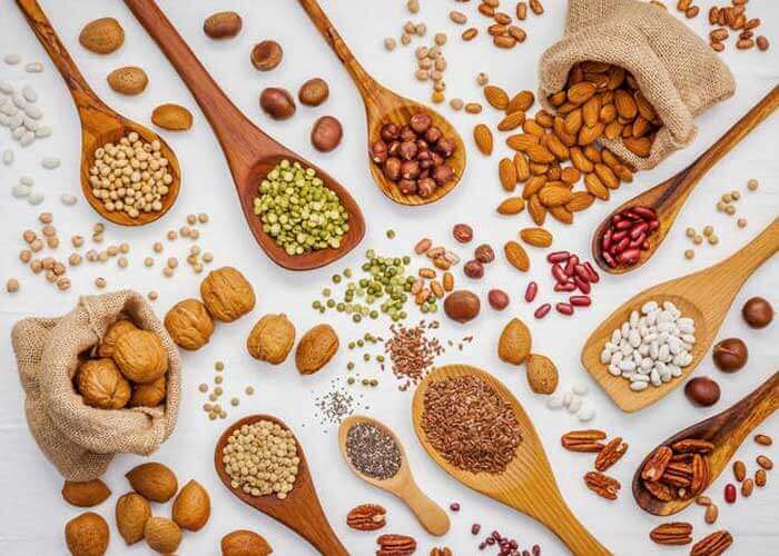 Various types of nuts