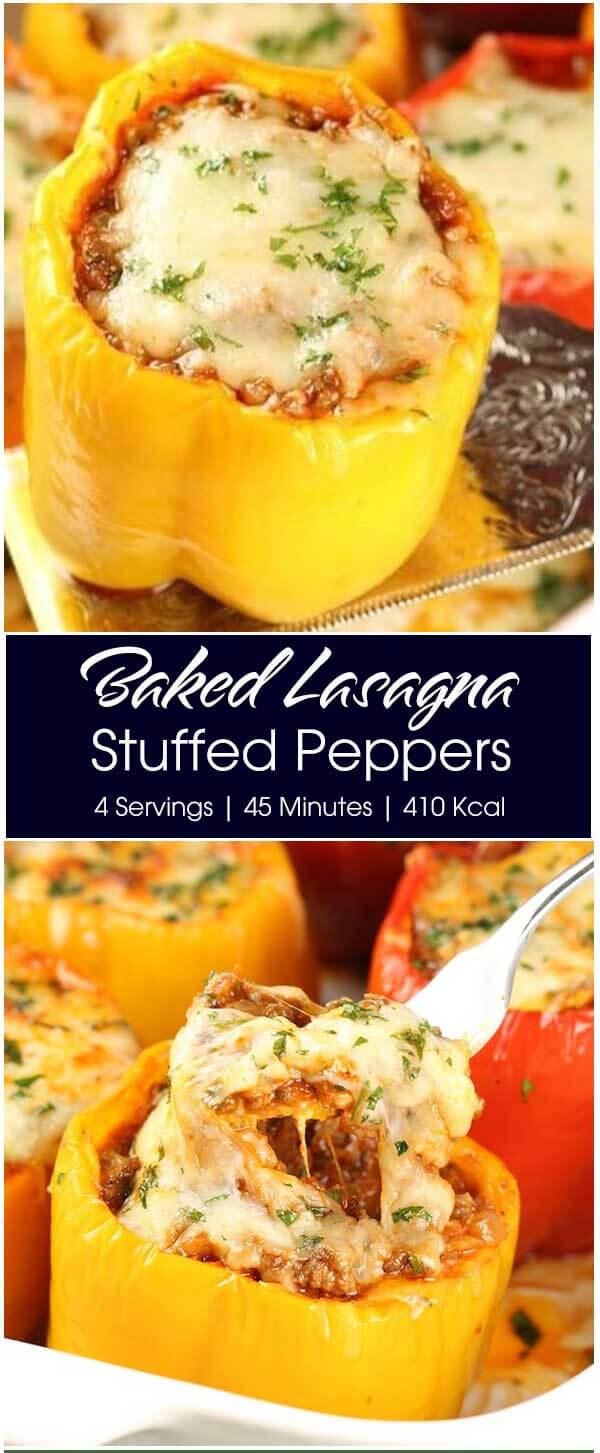 Baked Lasagna Stuffed Peppers