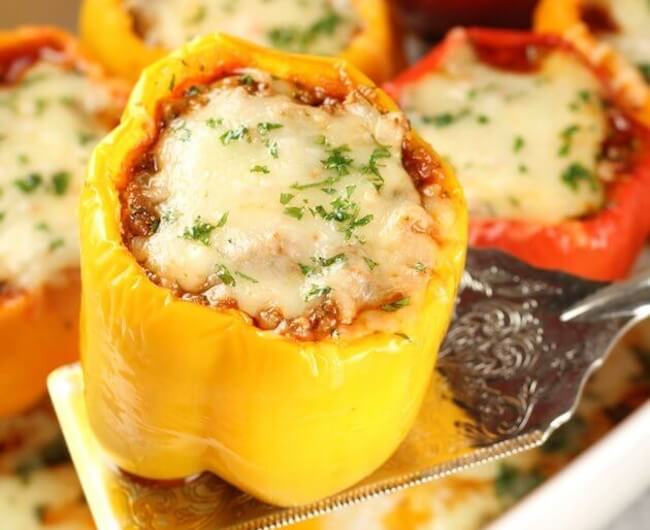 Baked Lasagna Stuffed Peppers