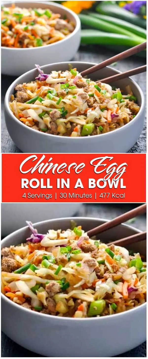 Chinese Egg Roll in a Bowl