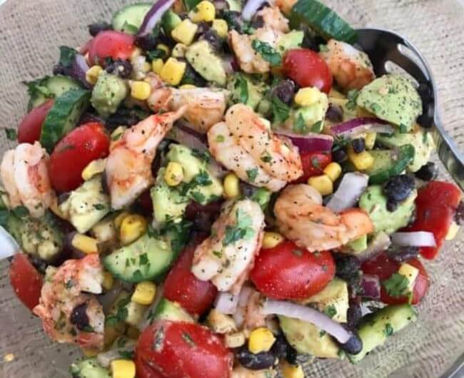 Cilantro Lime Shrimp and Avocado Salad