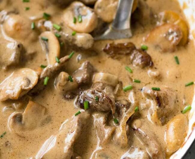 Creamy Beef Stroganoff