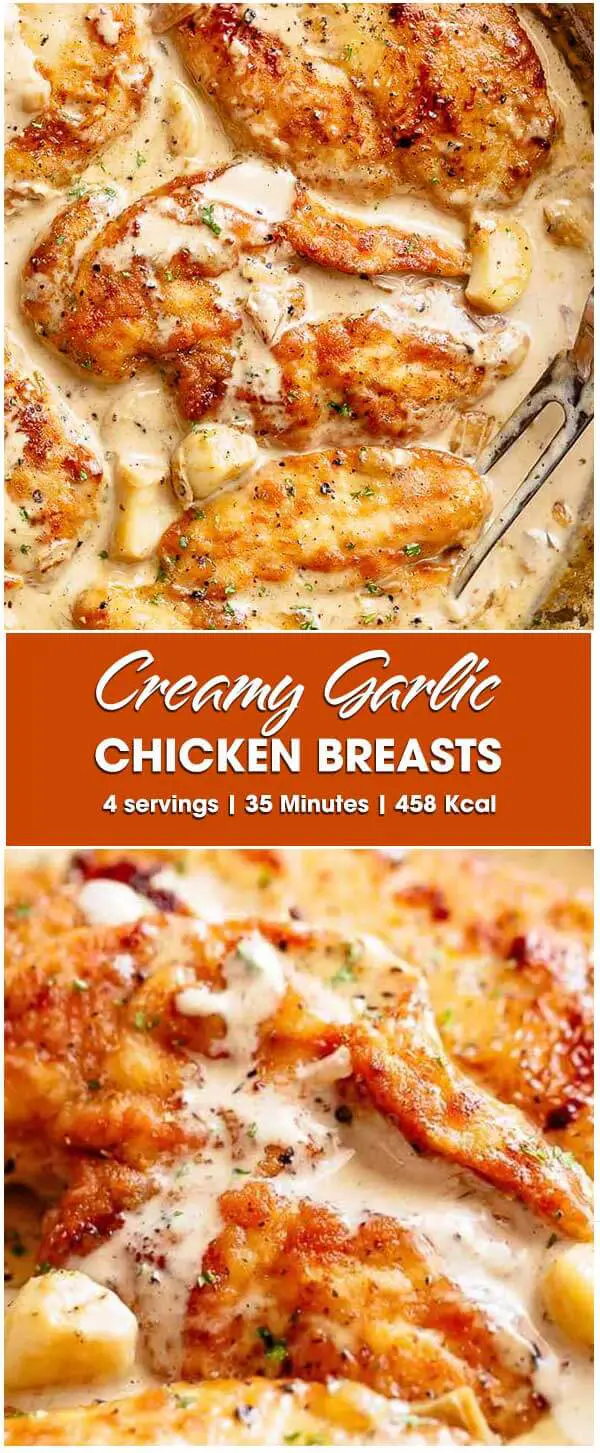Creamy Garlic Chicken Breasts – By the Recipes