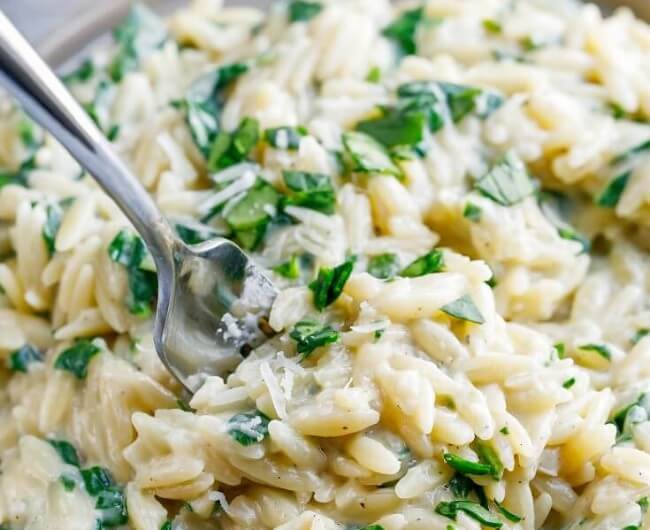 Creamy Garlic Parmesan Orzo