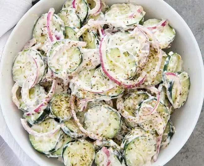 Creamy Italian Cucumber Salad