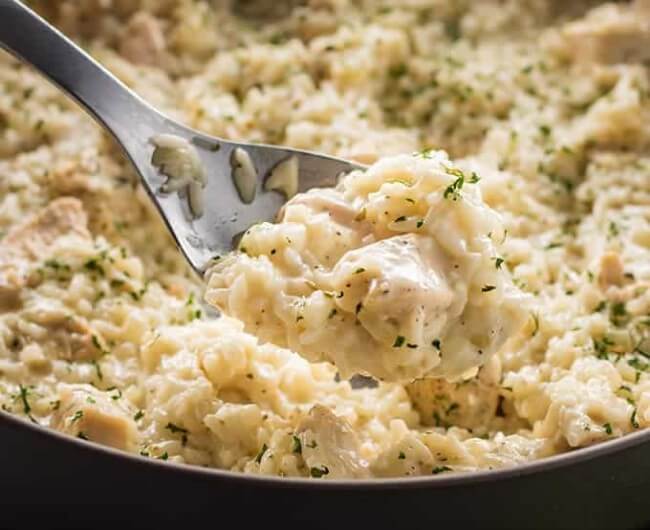 Creamy Parmesan One Pot Chicken and Rice