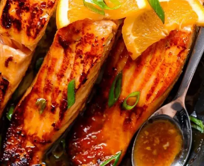 Crispy Honey Orange Glazed Salmon – By the Recipes
