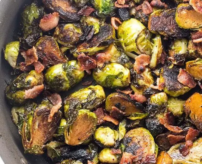 Crispy Pan Fried Brussel Sprouts
