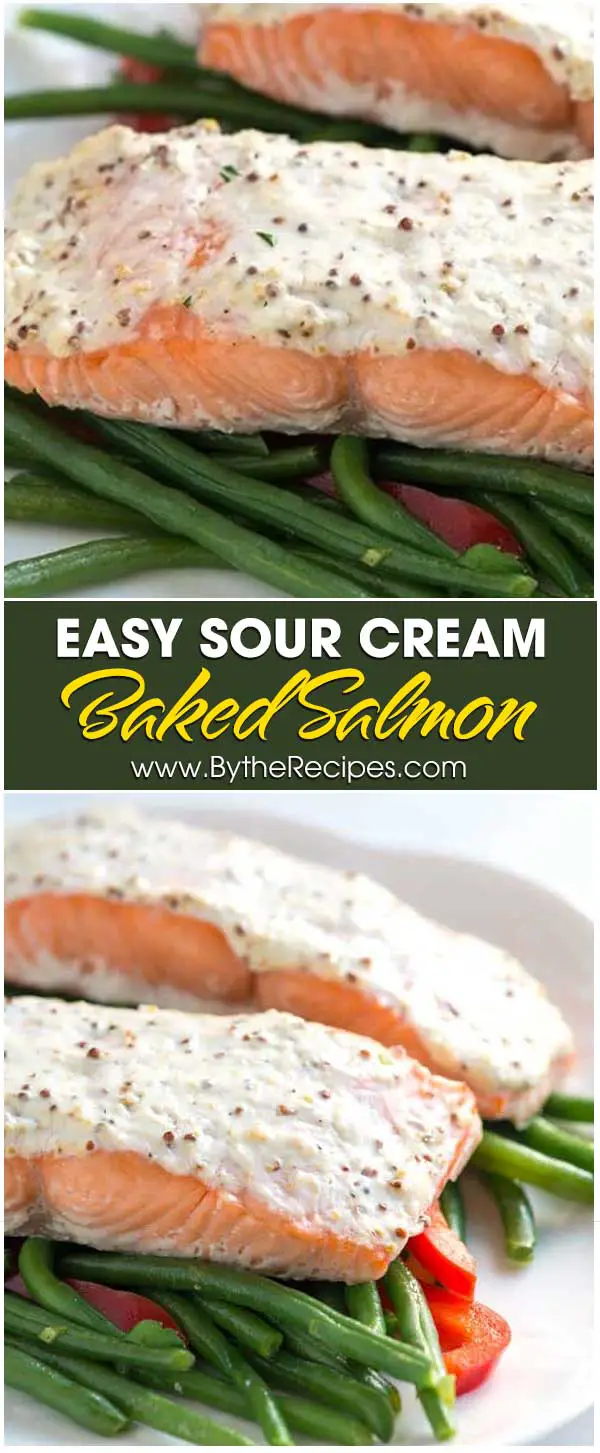 Easy Sour Cream Baked Salmon – By the Recipes