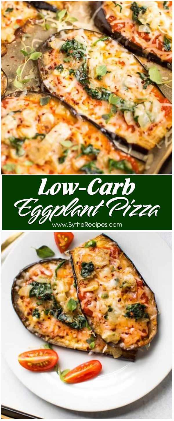 Low-carb Eggplant Pizza