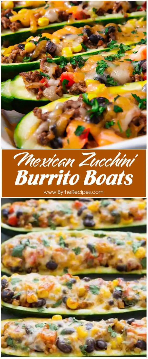 Mexican Zucchini Burrito Boats