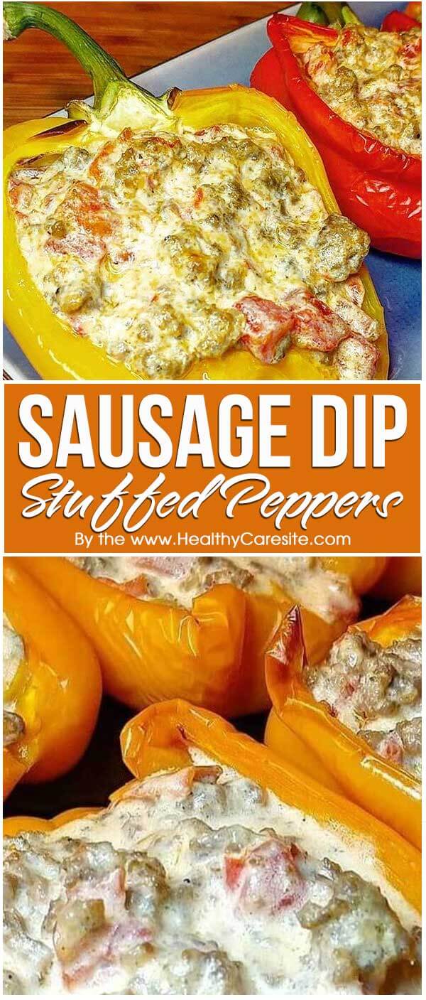 Sausage Dip Stuffed Peppers