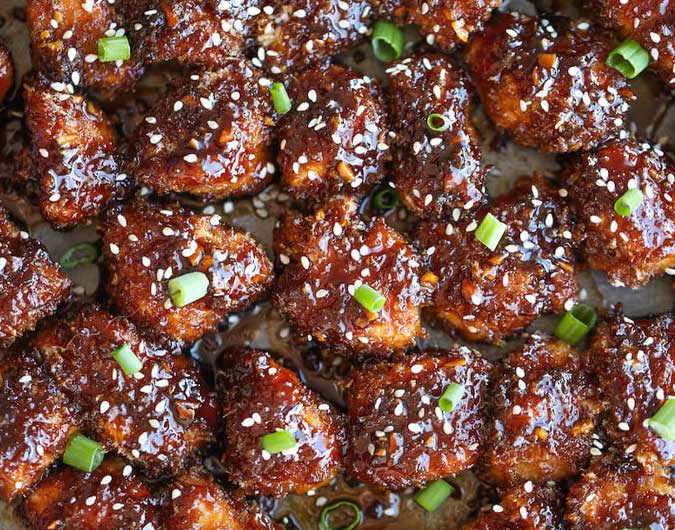 Sticky Garlic Chicken Bites