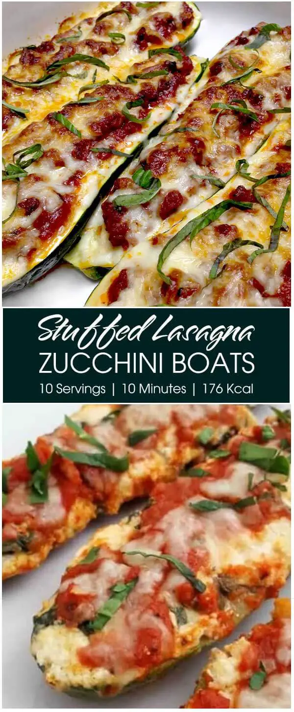 Stuffed Lasagna Zucchini Boats