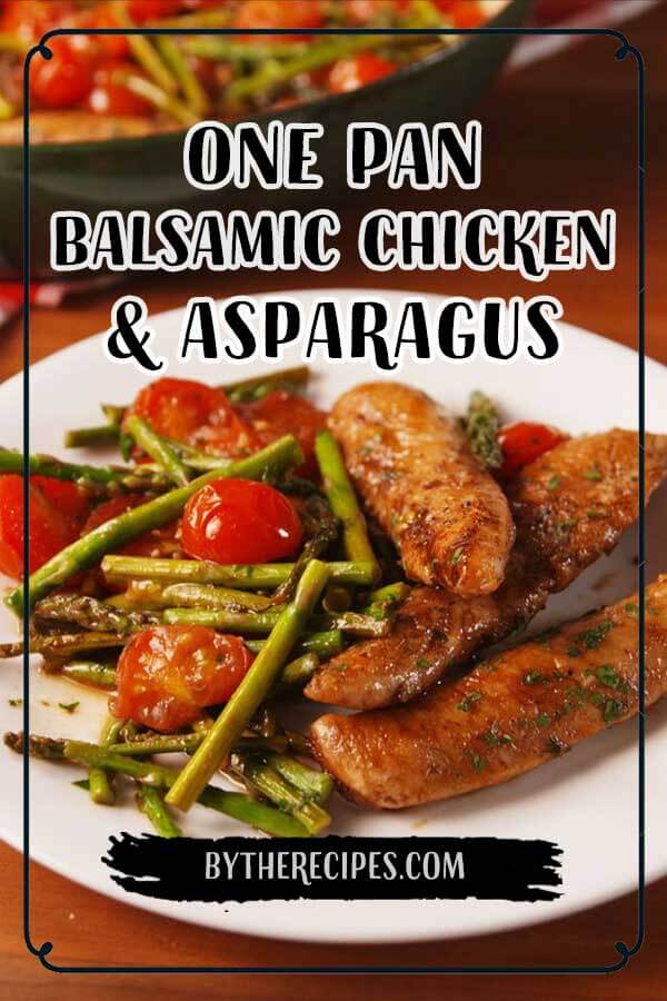 One Pan Balsamic Chicken And Asparagus By The Recipes