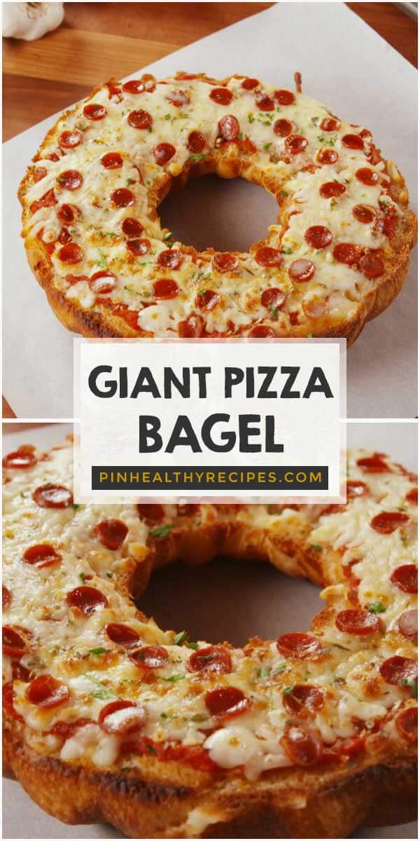 Giant Pizza Bagel - By the Recipes