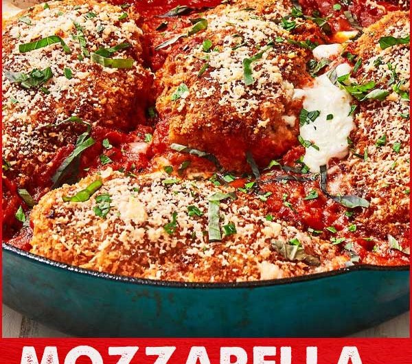 Mozzarella-Stuffed Chicken Parm
