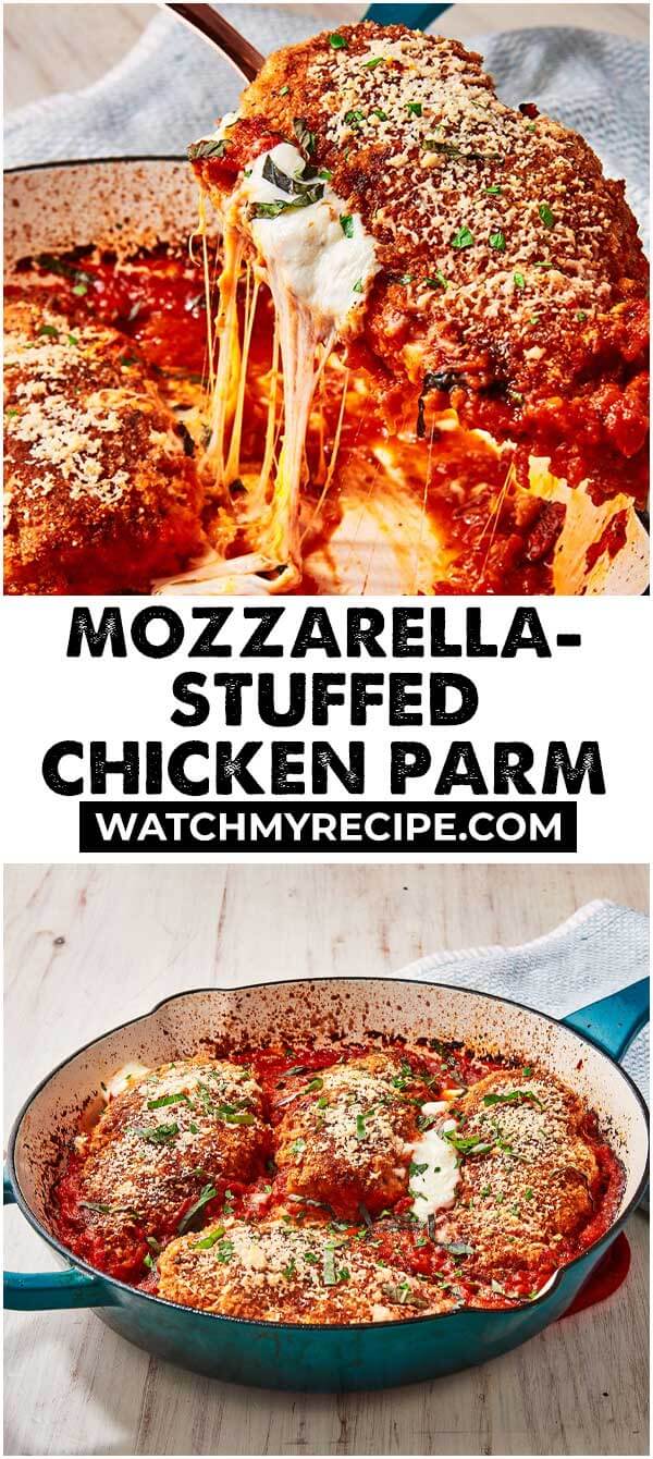 Mozzarella-Stuffed Chicken Parm – By the Recipes